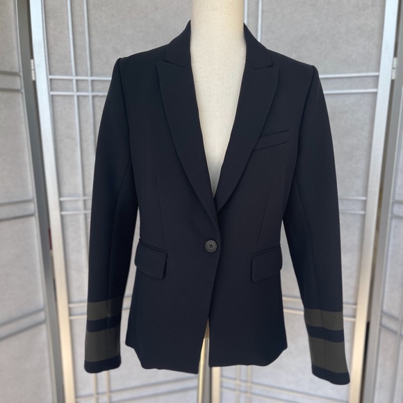 Veronica Beard Navy Cutaway Dickey Jacket sz 8 - Picture 1 of 12